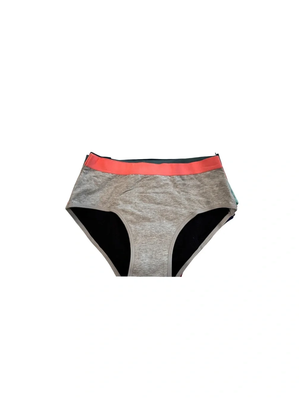 Women’s 5-Pack Cotton Blend Bikini Briefs - Gray, Blue, Orange, Mint, Navy